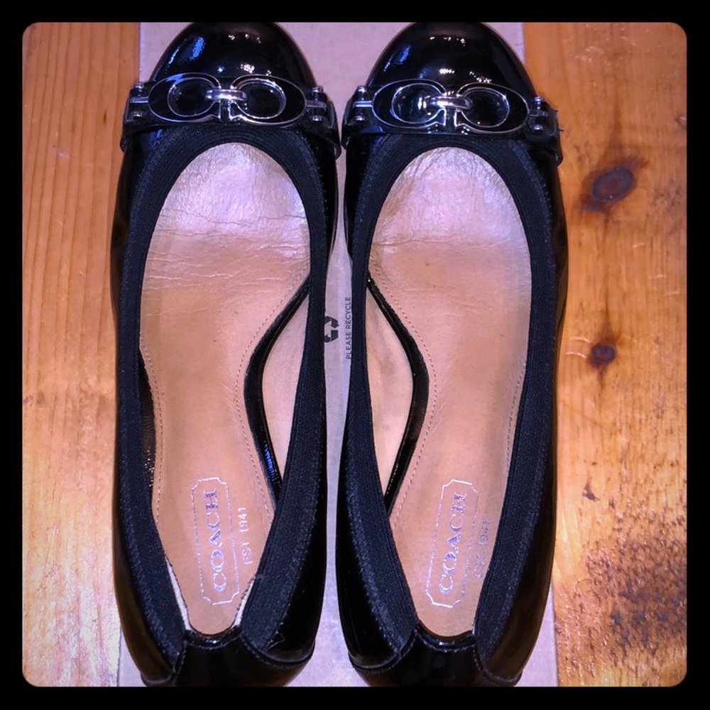 Coach pump black color leather